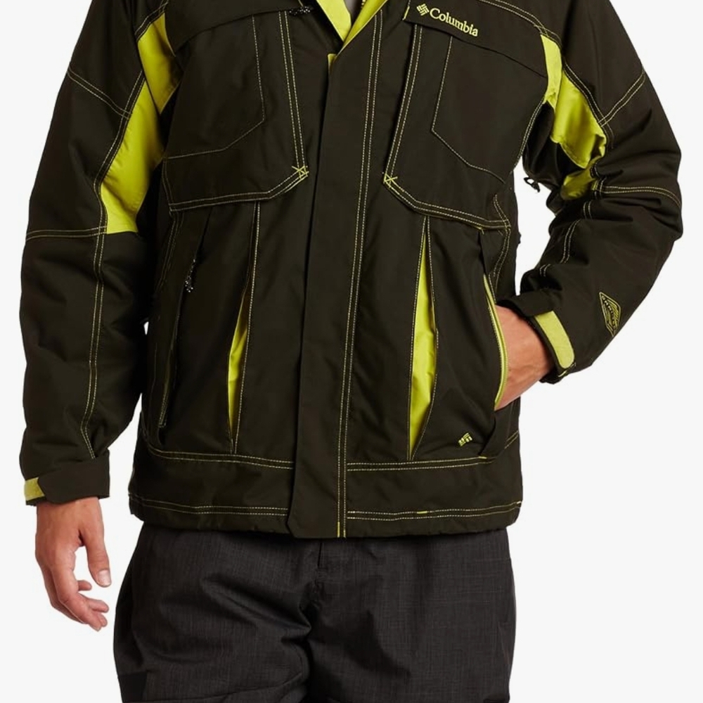 Columbia Men's Black and Yellow Jacket